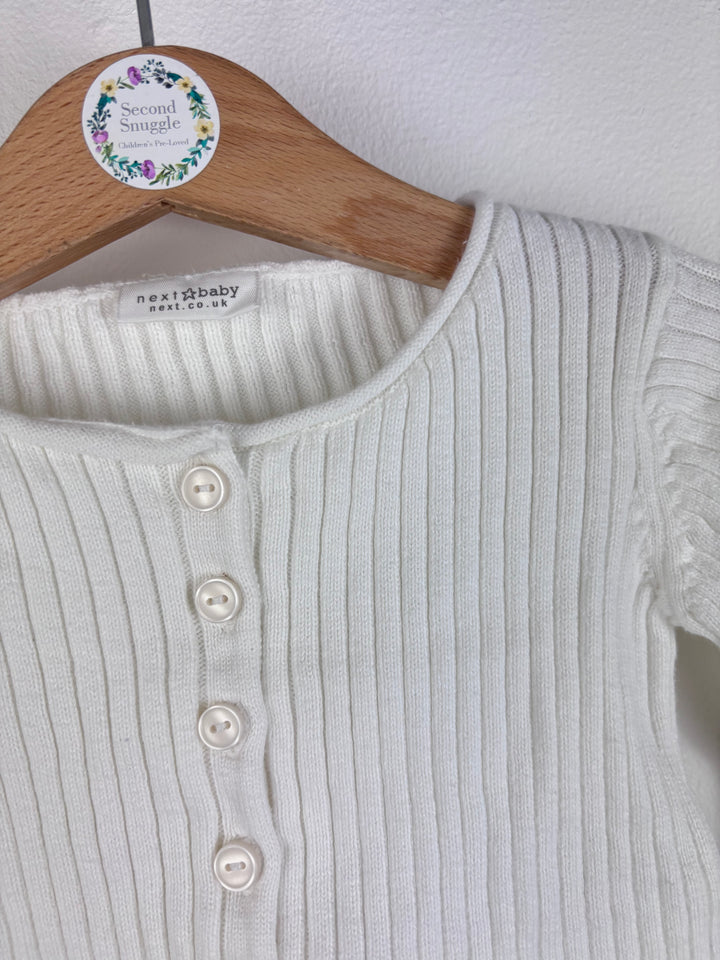 Next Ribbed Cardigan 3-6 Months-Cardigans-Second Snuggle Preloved