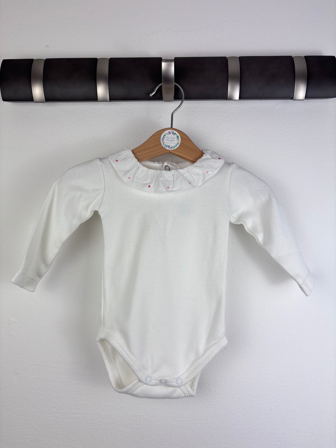 Jacadi White Bodysuit 6 Months-Vests-Second Snuggle Preloved