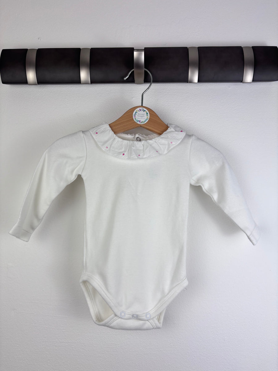 Jacadi White Bodysuit 6 Months-Vests-Second Snuggle Preloved
