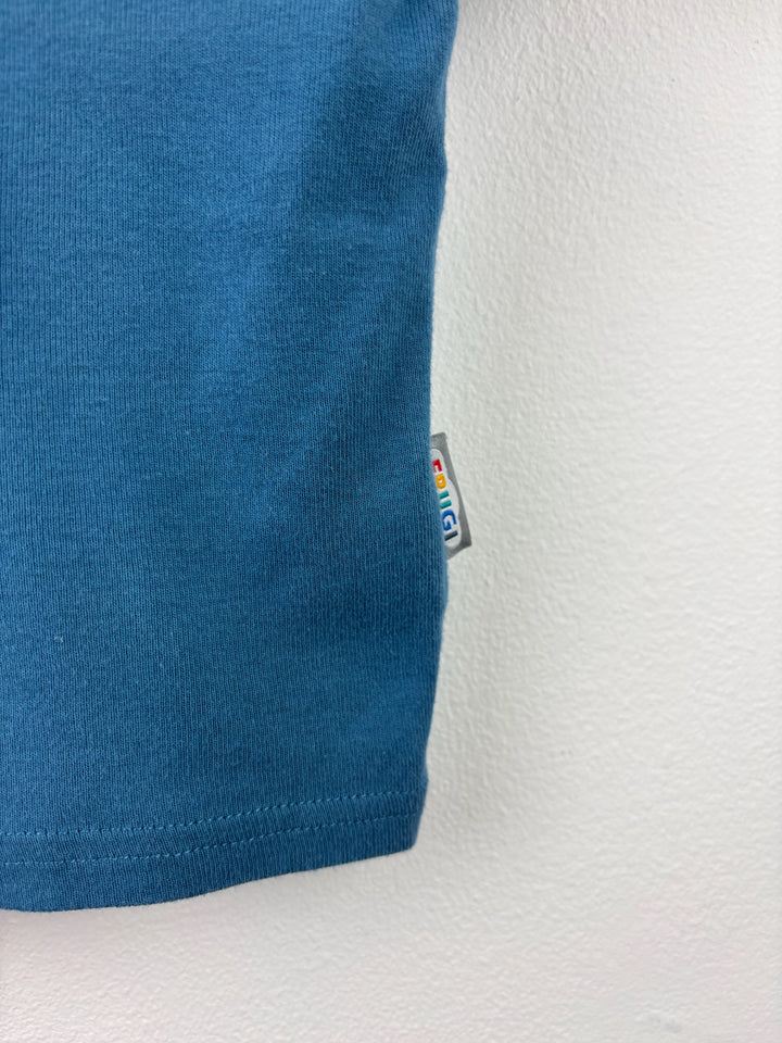 Frugi Blue Organic Cotton T-Shirt 18-24 Months-Tops-Second Snuggle Preloved