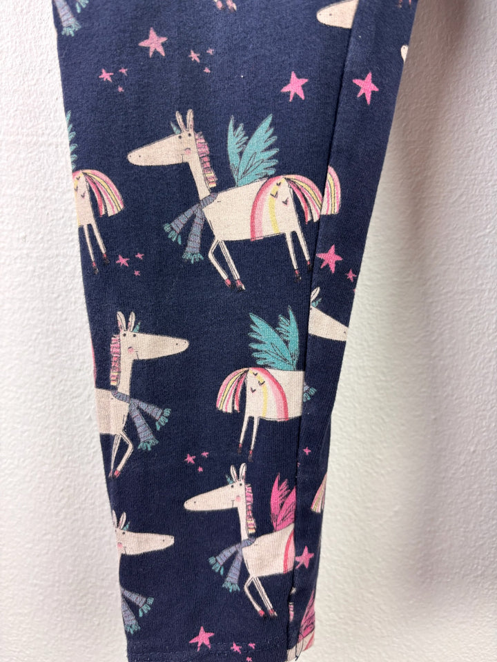 Next Navy Unicorn Print Leggings 3-4 Years-Leggings-Second Snuggle Preloved