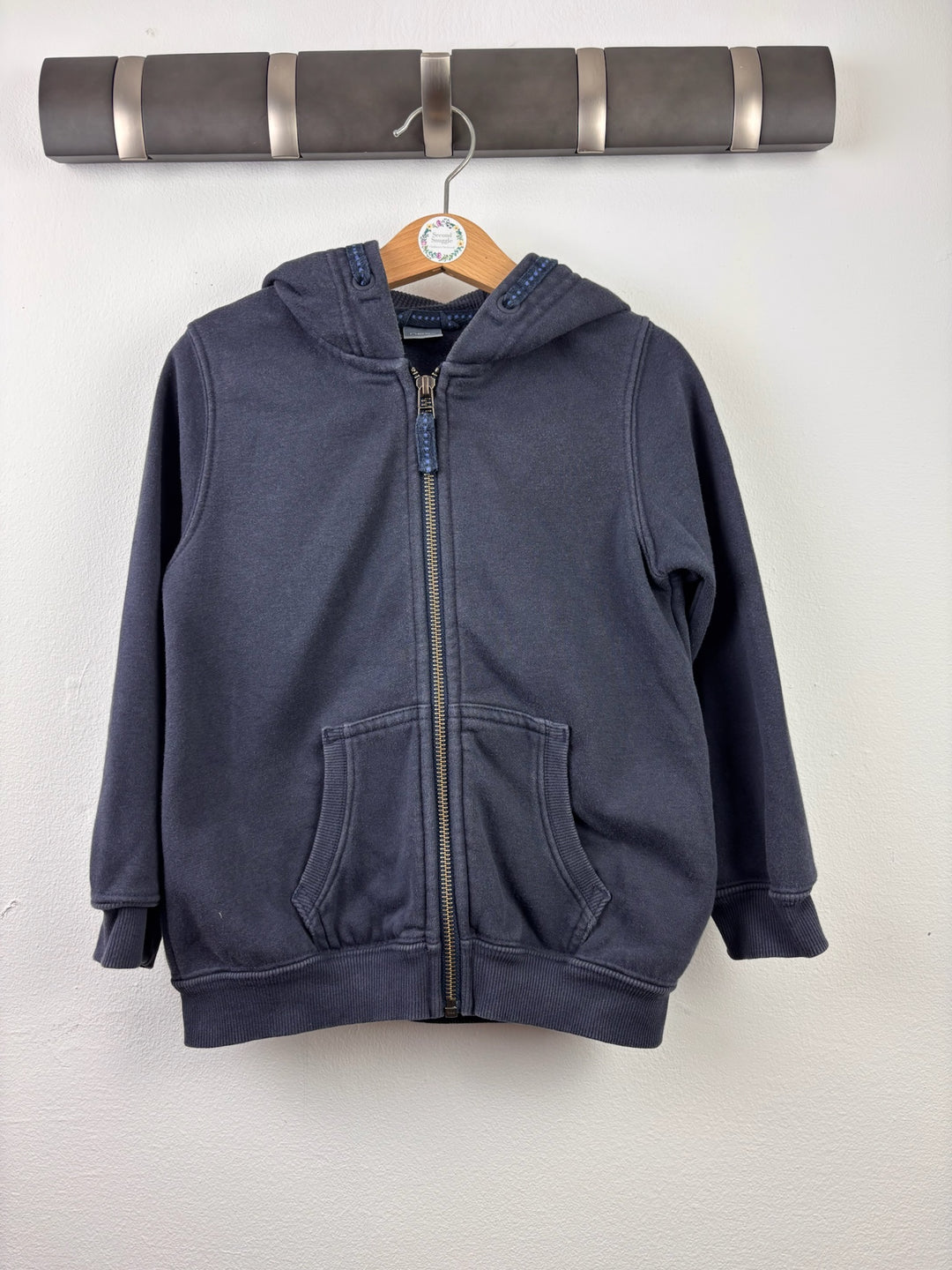 Next Navy Zip Up Hoodie 5 Years-Hoodies-Second Snuggle Preloved