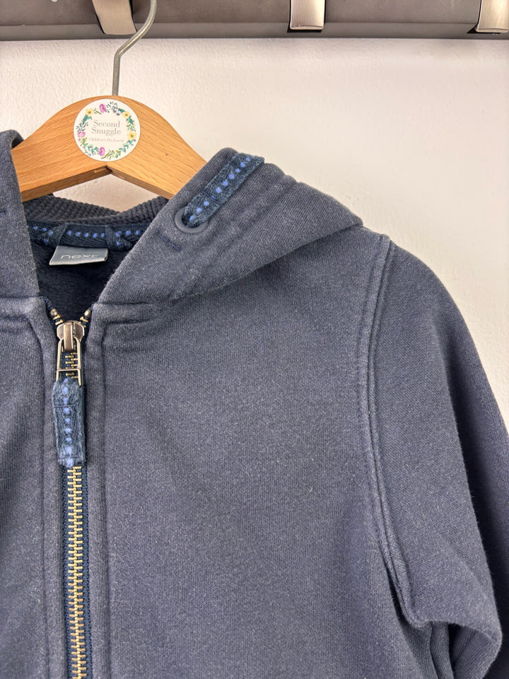Next Navy Zip Up Hoodie 5 Years-Hoodies-Second Snuggle Preloved