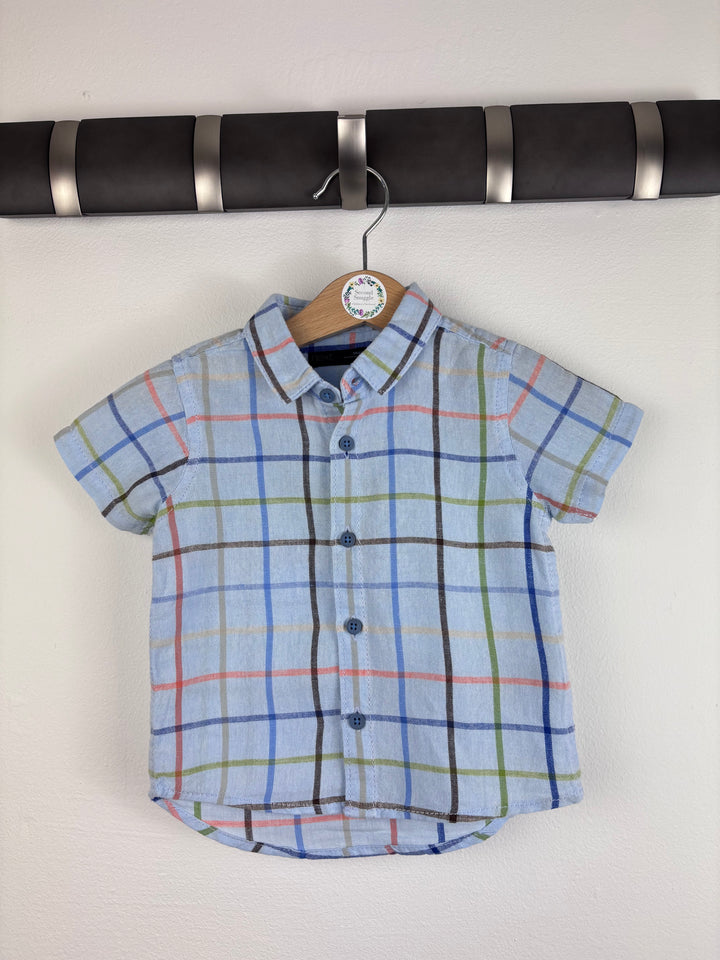 Next Checked Shirt 6-9 Months-Shirts-Second Snuggle Preloved