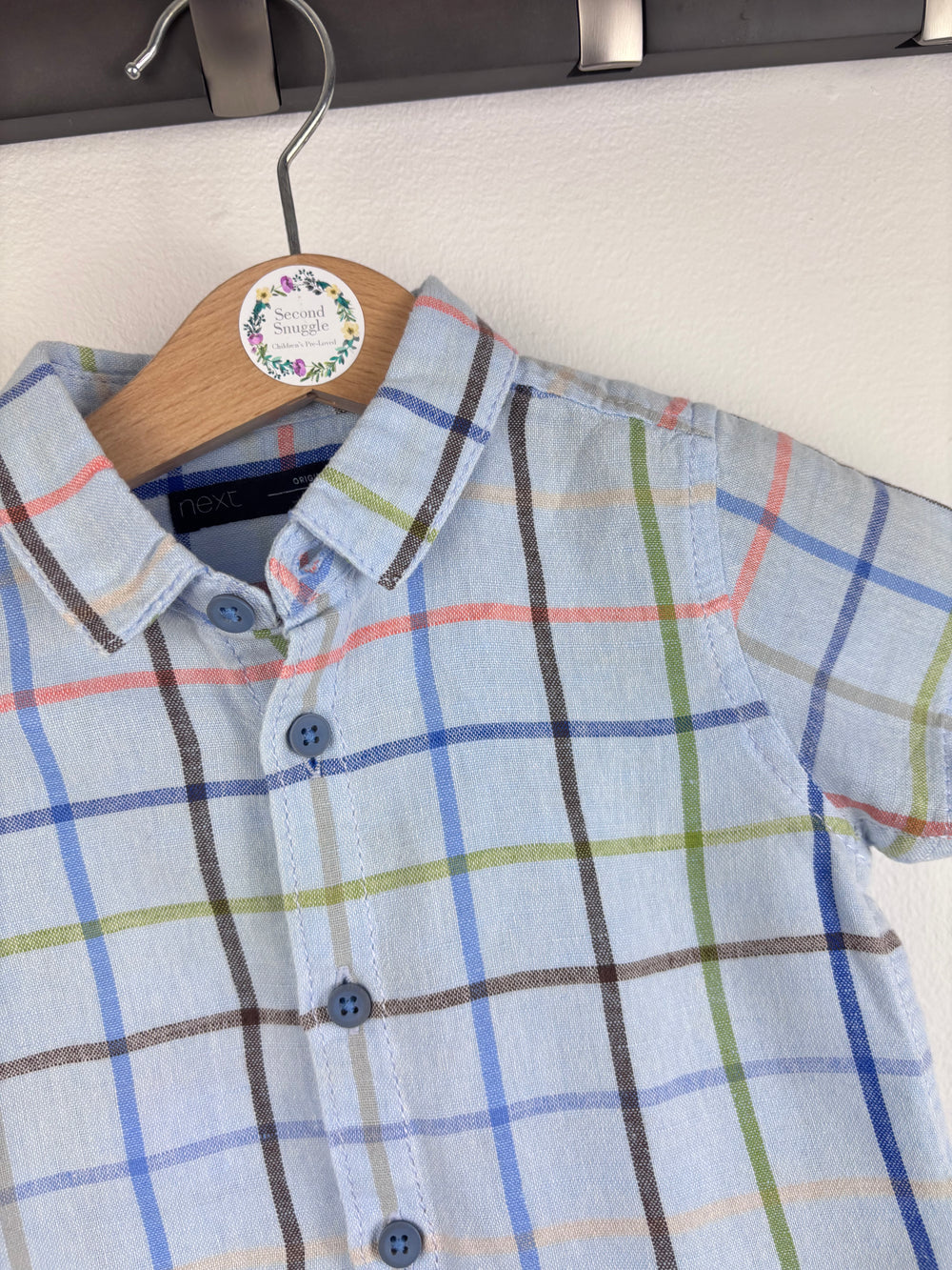 Next Checked Shirt 6-9 Months-Shirts-Second Snuggle Preloved