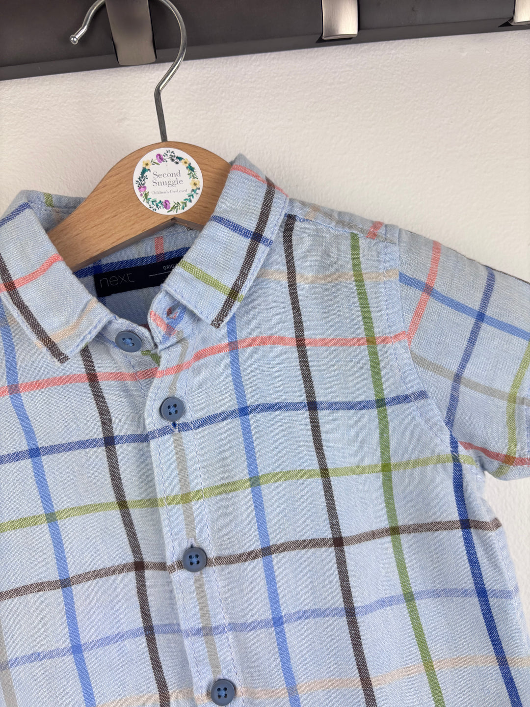 Next Checked Shirt 6-9 Months-Shirts-Second Snuggle Preloved