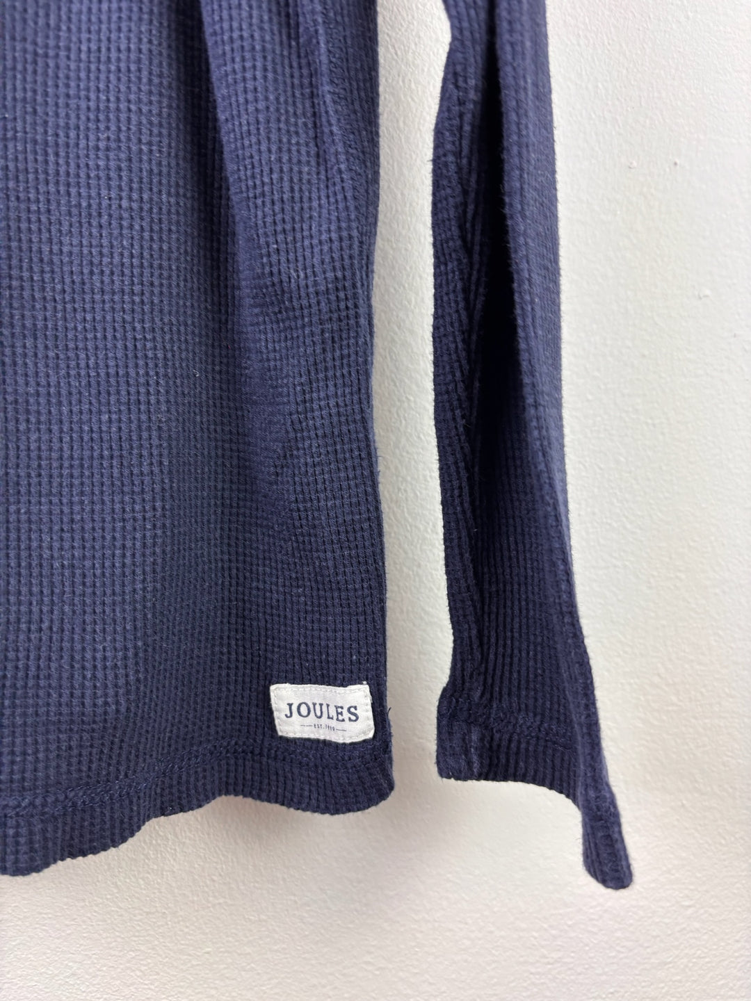 Joules Navy Waffle Long Sleeve Top 6 Years-Tops-Second Snuggle Preloved