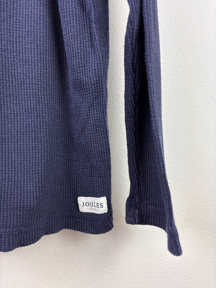 Joules Navy Waffle Long Sleeve Top 6 Years-Tops-Second Snuggle Preloved