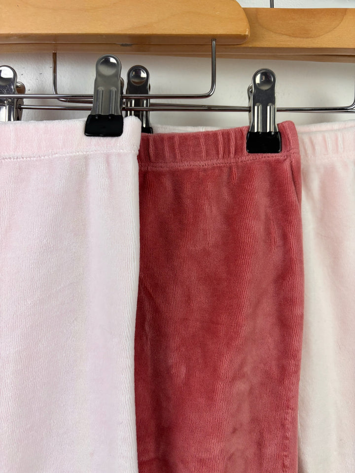 M&amp;S Set of Three Pink Velour Footed Trousers 6-9 Months-Leggings-Second Snuggle Preloved