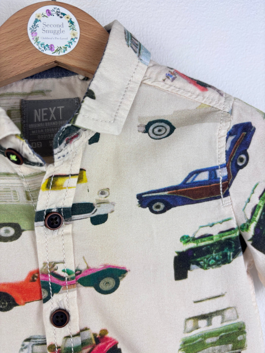 Next Car Print Short Sleeve Shirt 6-9 Months-Shirts-Second Snuggle Preloved