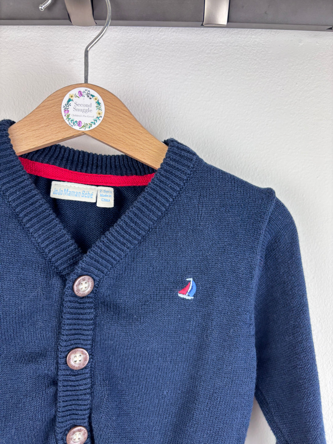 JoJo Maman Bébé Navy Cardigan 2-3 Years-Cardigans-Second Snuggle Preloved