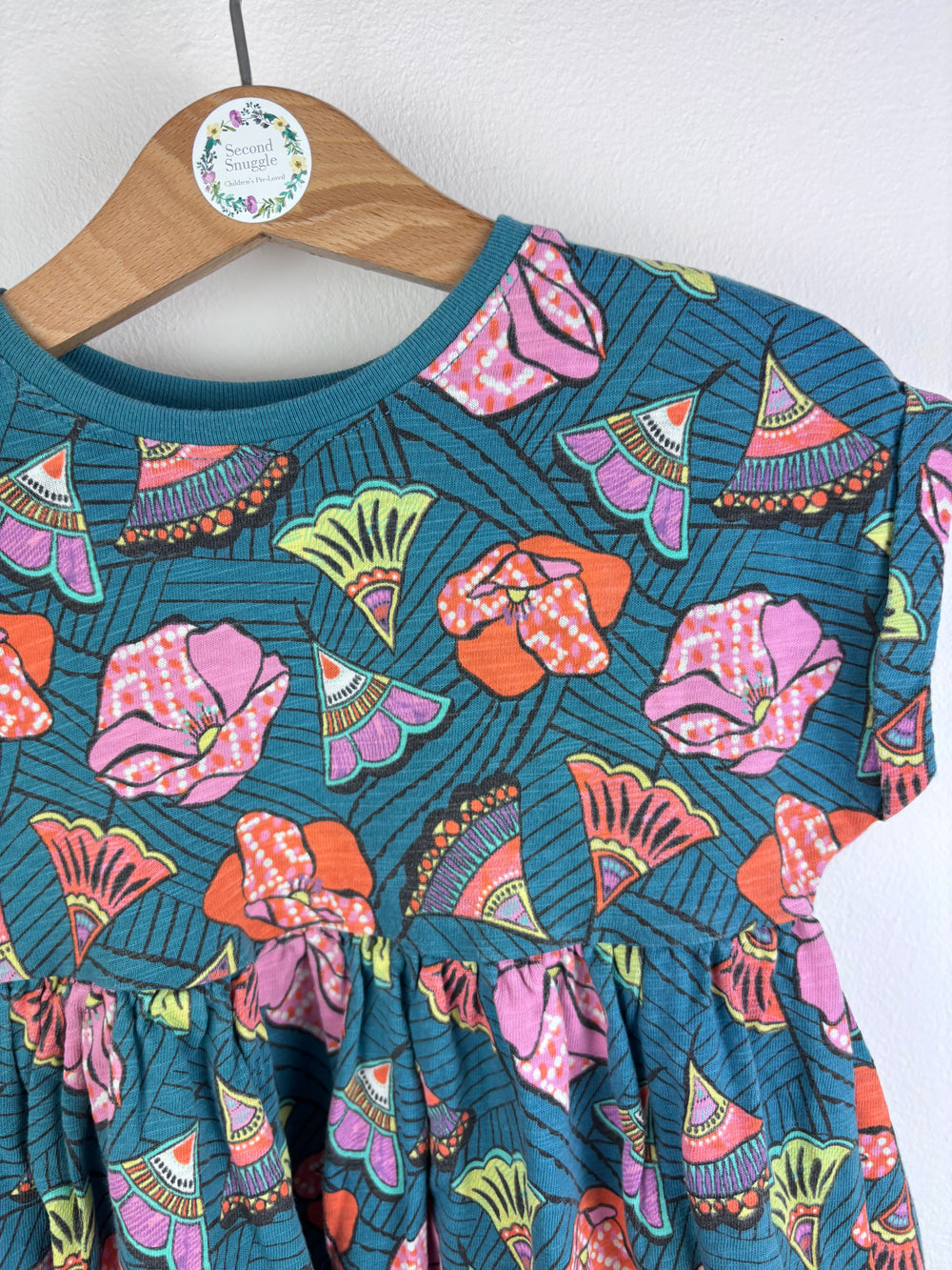 Next Colourful Patterned Dress 12-18 Months-Dresses-Second Snuggle Preloved