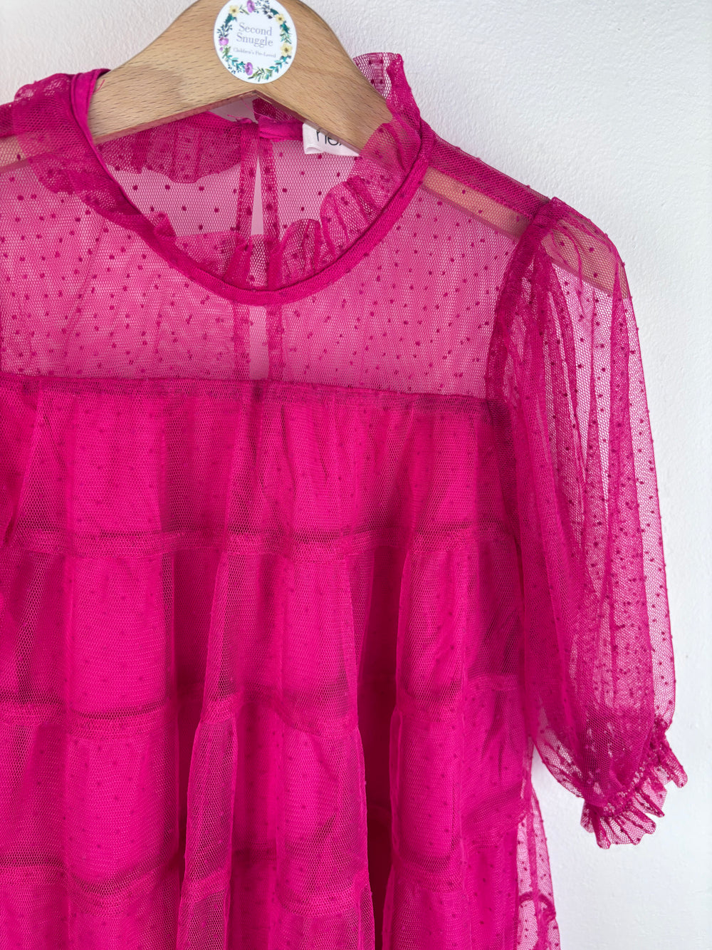 Next Pink Sheer Layered Party Dress 6 Years-Dresses-Second Snuggle Preloved
