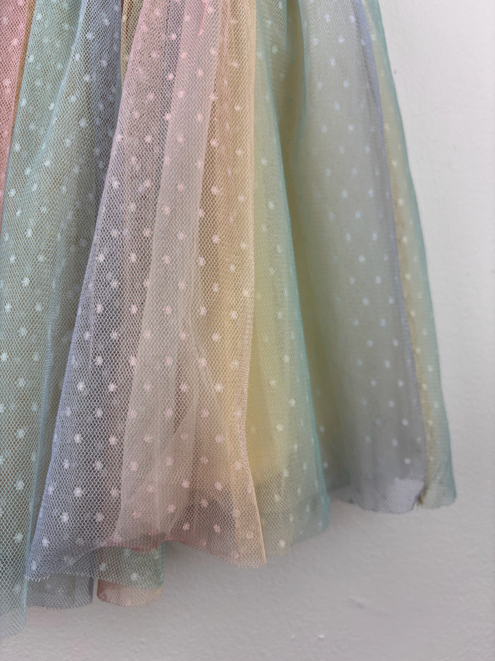 Next Pastel Rainbow Tulle Skirt 12-18 Months-Skirts-Second Snuggle Preloved