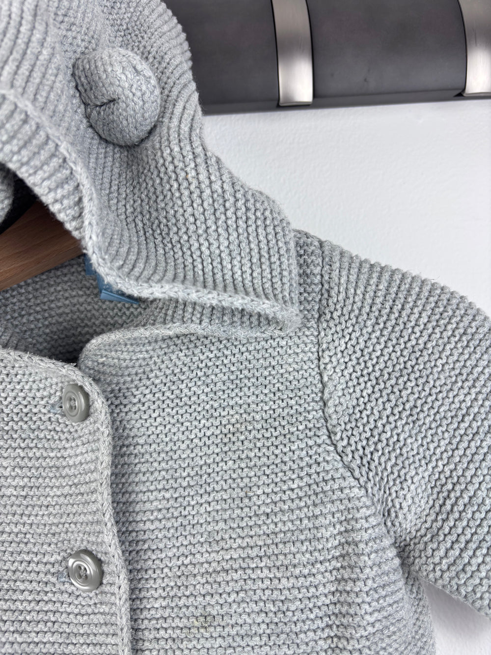 Gap Grey Knit Cardigan with Ears 3-6 Months-Cardigans-Second Snuggle Preloved