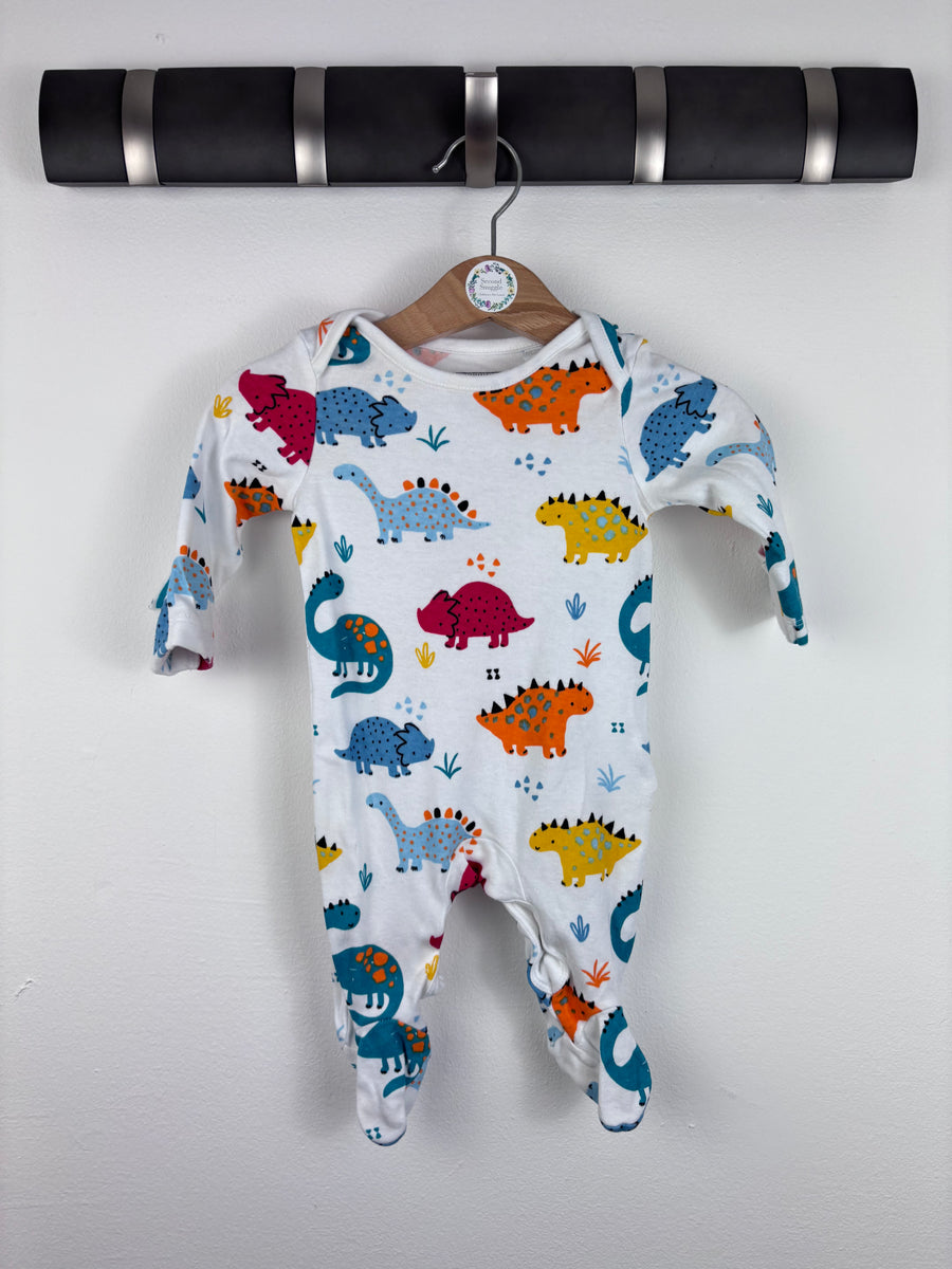 Blue Zoo Dinosaur Sleepsuit Newborn-Sleepsuits-Second Snuggle Preloved