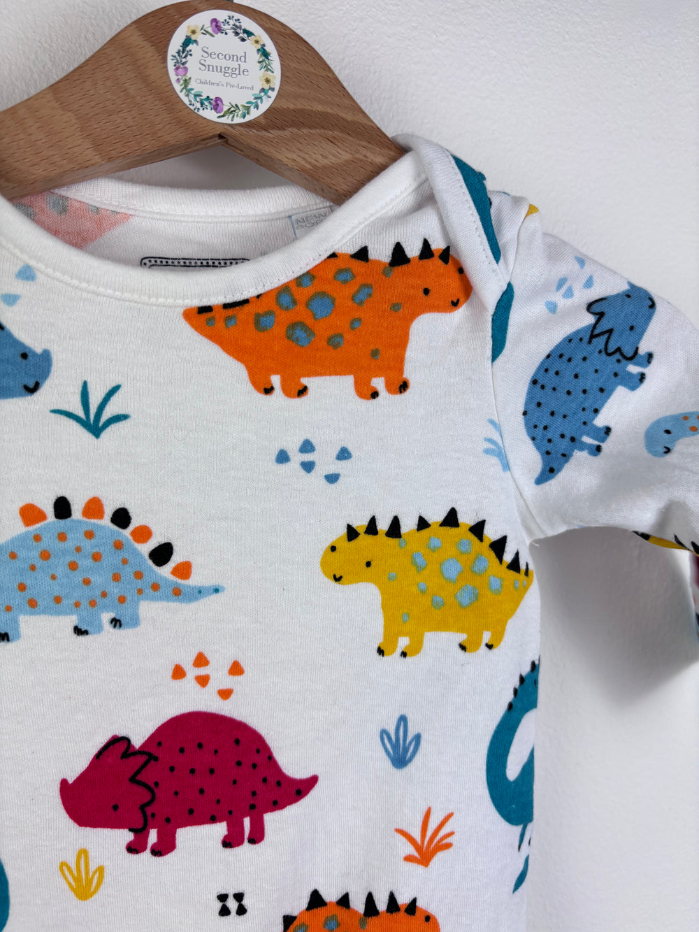 Blue Zoo Dinosaur Sleepsuit Newborn-Sleepsuits-Second Snuggle Preloved