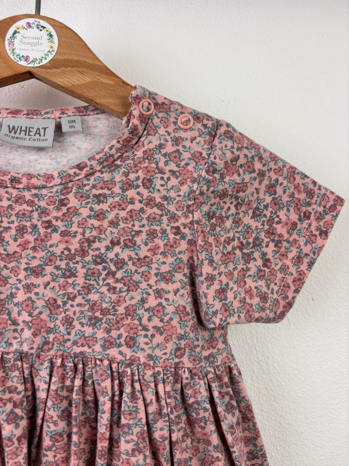 Wheat Pink Ditsy Floral Dress 18 Months-Dresses-Second Snuggle Preloved