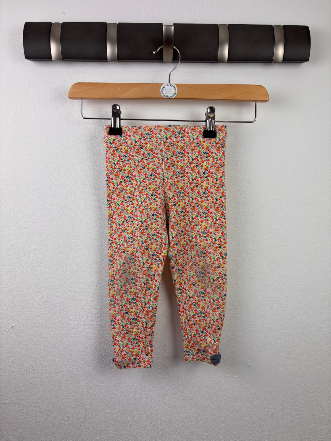 Next White Ditsy Floral Leggings 12-18 Months-Leggings-Second Snuggle Preloved