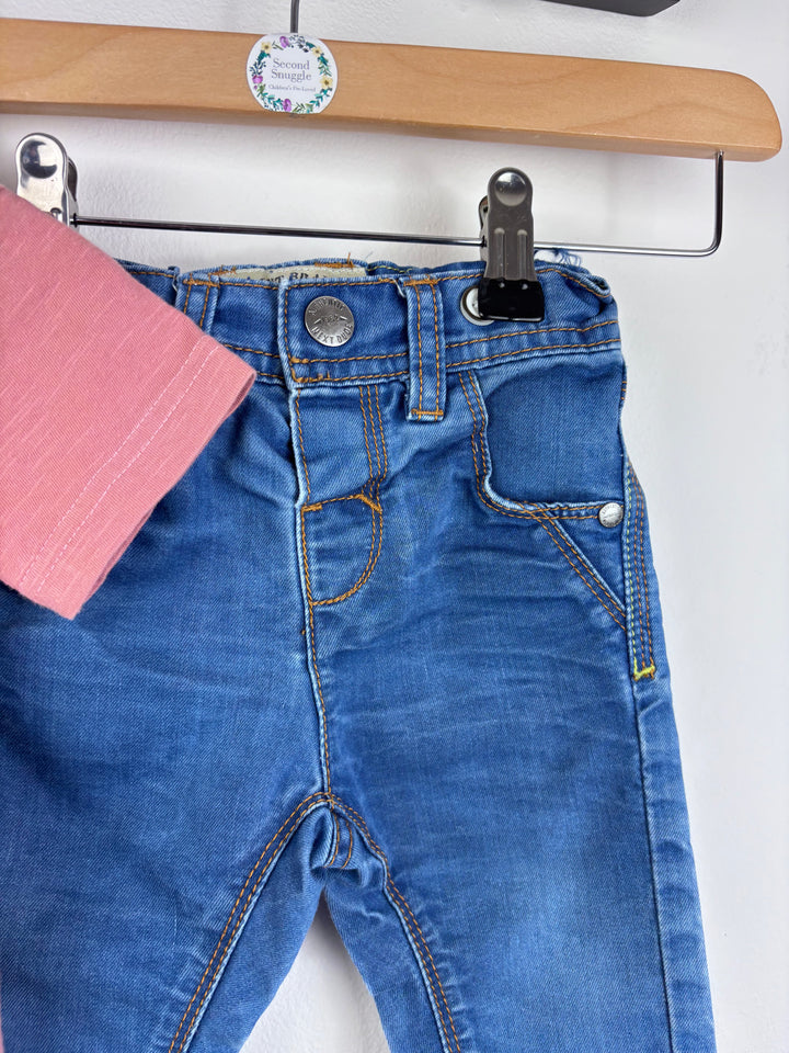 Next Top and Jeans Set 6-9 Months-Dresses-Second Snuggle Preloved