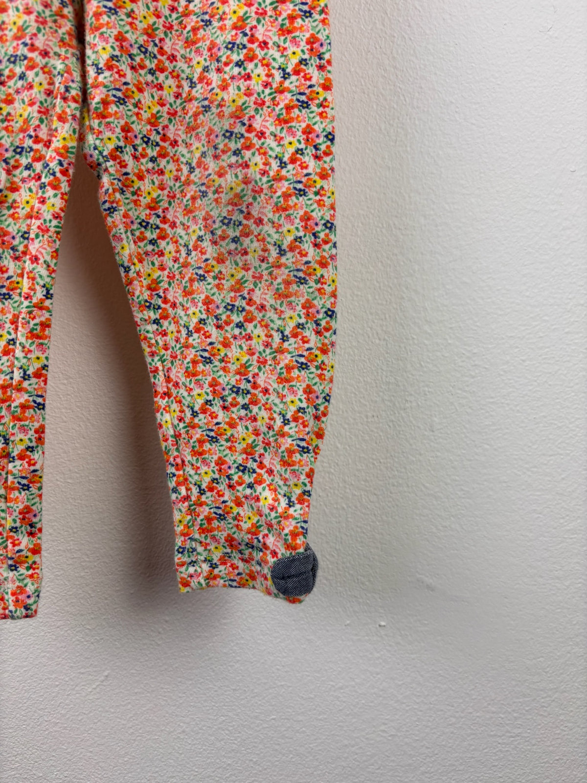 Next White Ditsy Floral Leggings 12-18 Months-Leggings-Second Snuggle Preloved