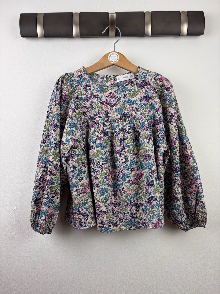 Mango Floral Long Sleeve Blouse 5-6 Years-Tops-Second Snuggle Preloved