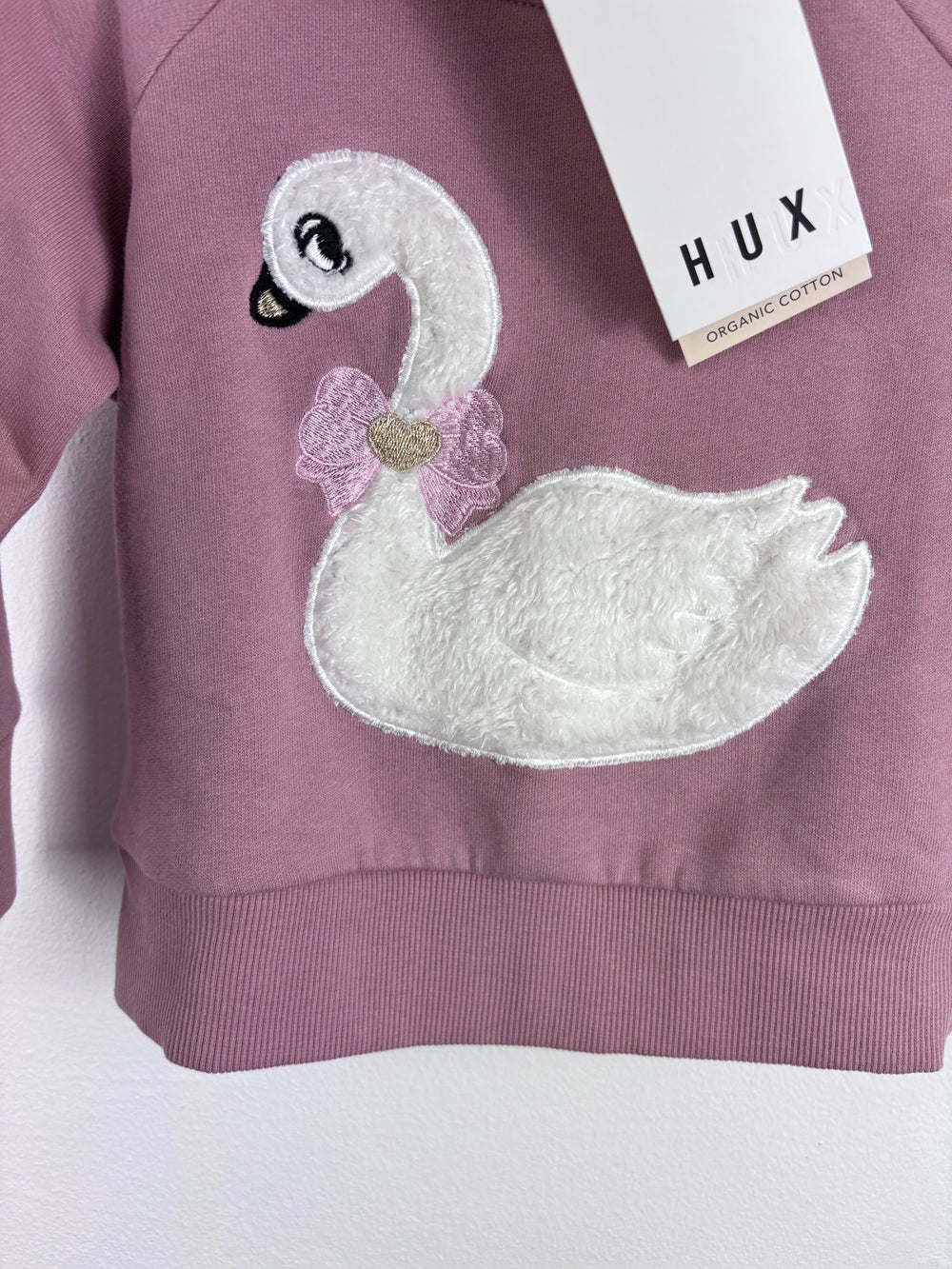 Hux Swan Sweatshirt 1 Year-Jumpers-Second Snuggle Preloved