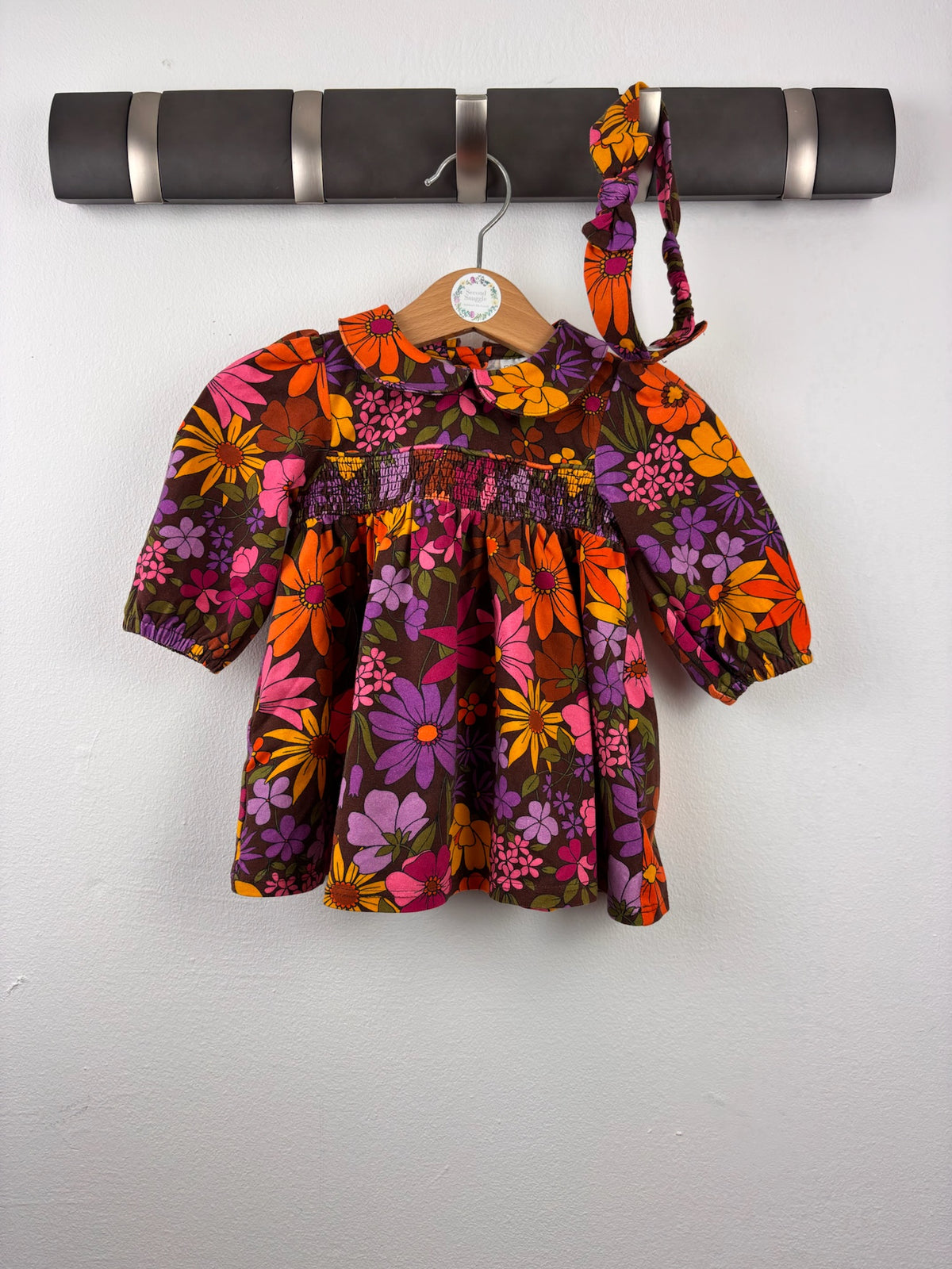 Next Retro Floral Dress & Headband Up to 3 Months-Dresses-Second Snuggle Preloved