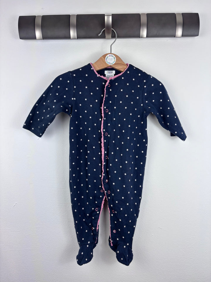 Mamas & Papas Navy Sleepsuit 3-6 Months-Sleepsuits-Second Snuggle Preloved