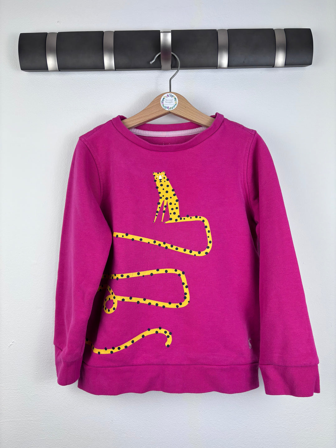 Joules Pink Leopard Jumper 7 Years-Jumpers-Second Snuggle Preloved