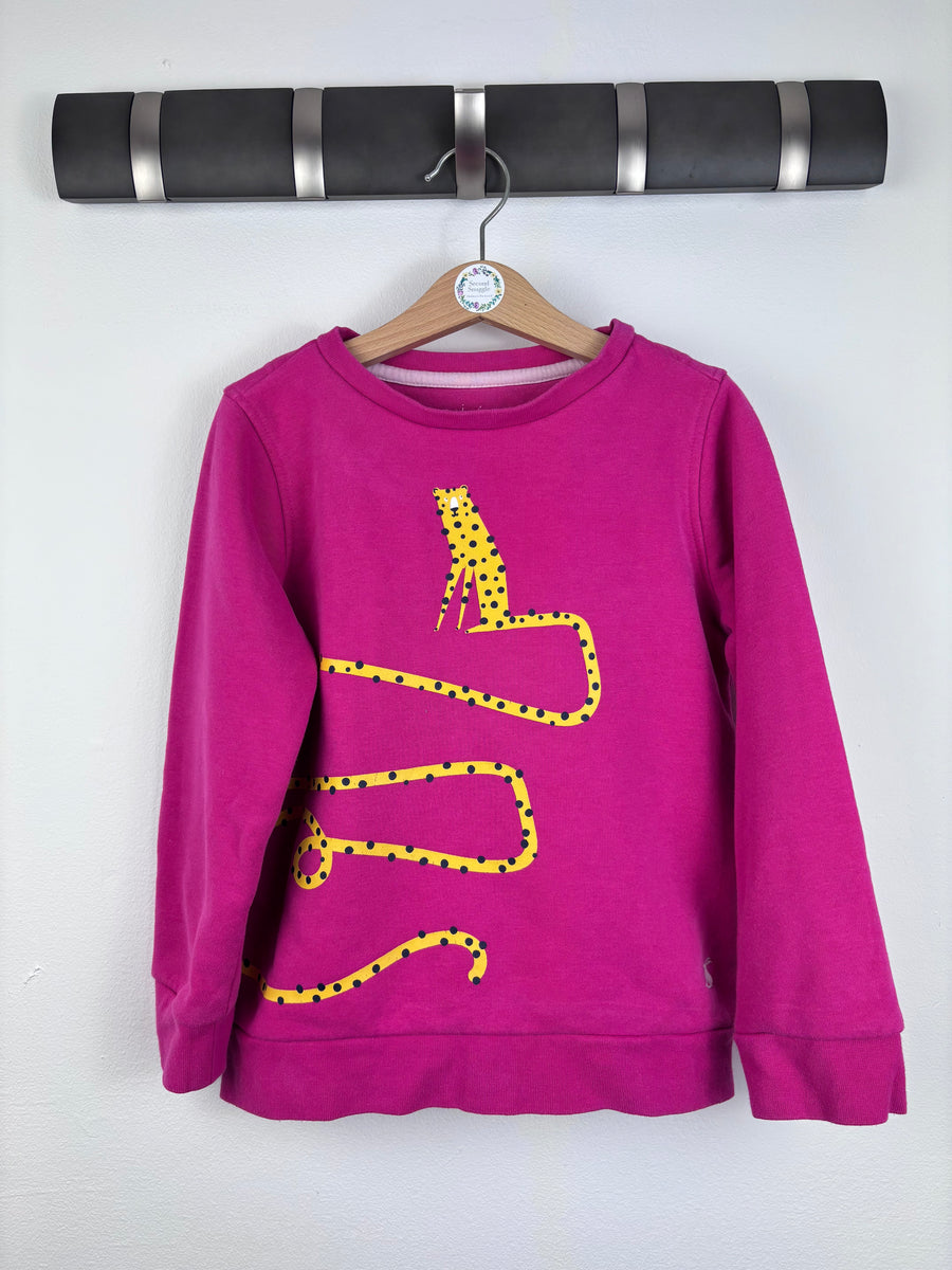 Joules Pink Leopard Jumper 7 Years-Jumpers-Second Snuggle Preloved