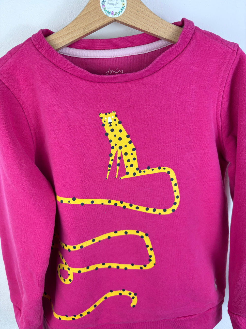 Joules Pink Leopard Jumper 7 Years-Jumpers-Second Snuggle Preloved