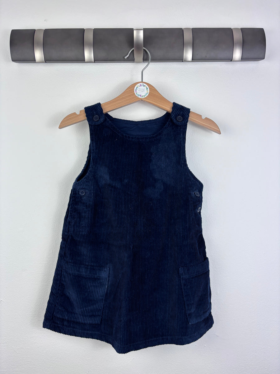 Next Navy Cord Dress 12-18 Months-Dresses-Second Snuggle Preloved