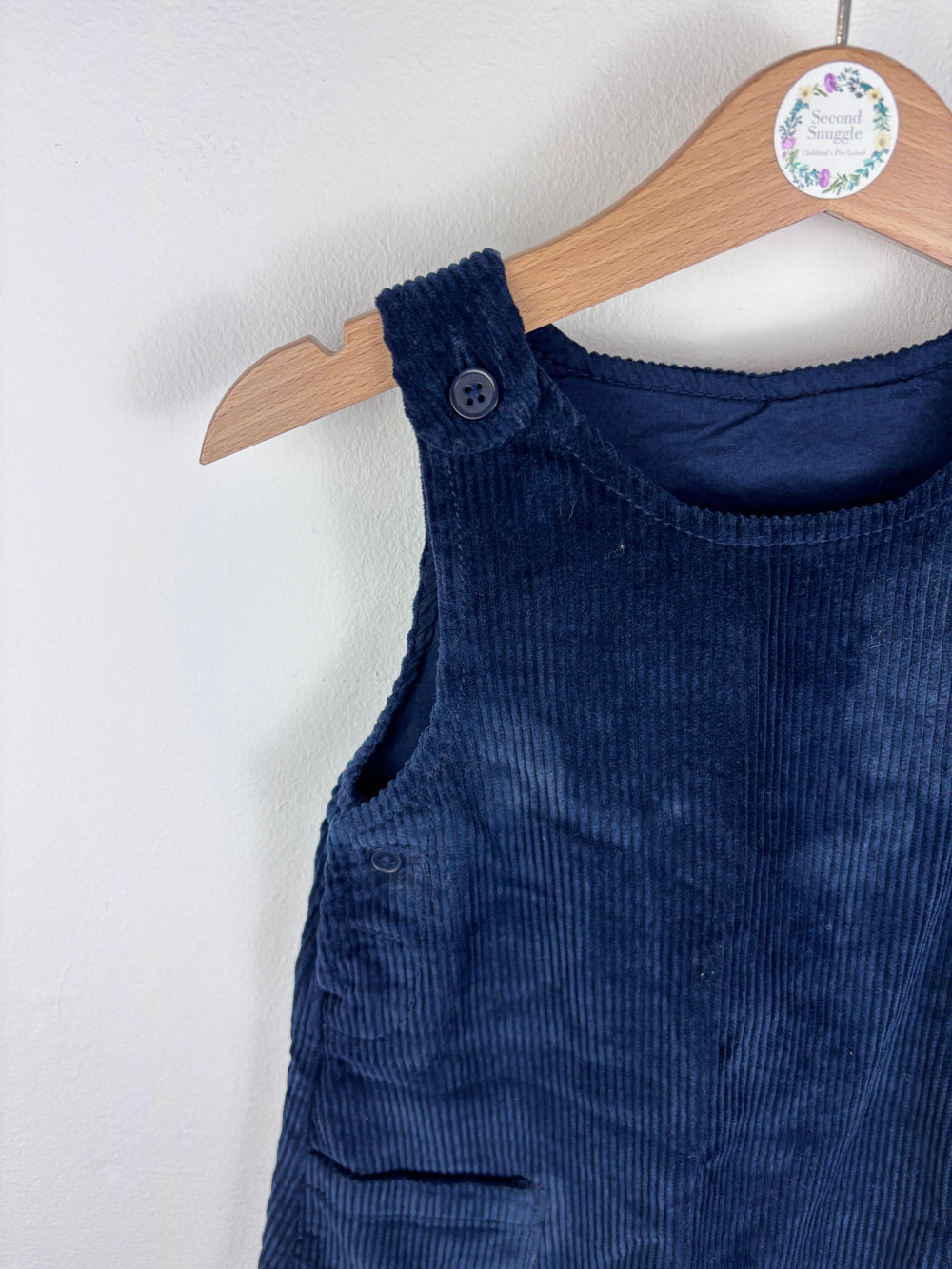 Next Navy Cord Dress 12-18 Months-Dresses-Second Snuggle Preloved