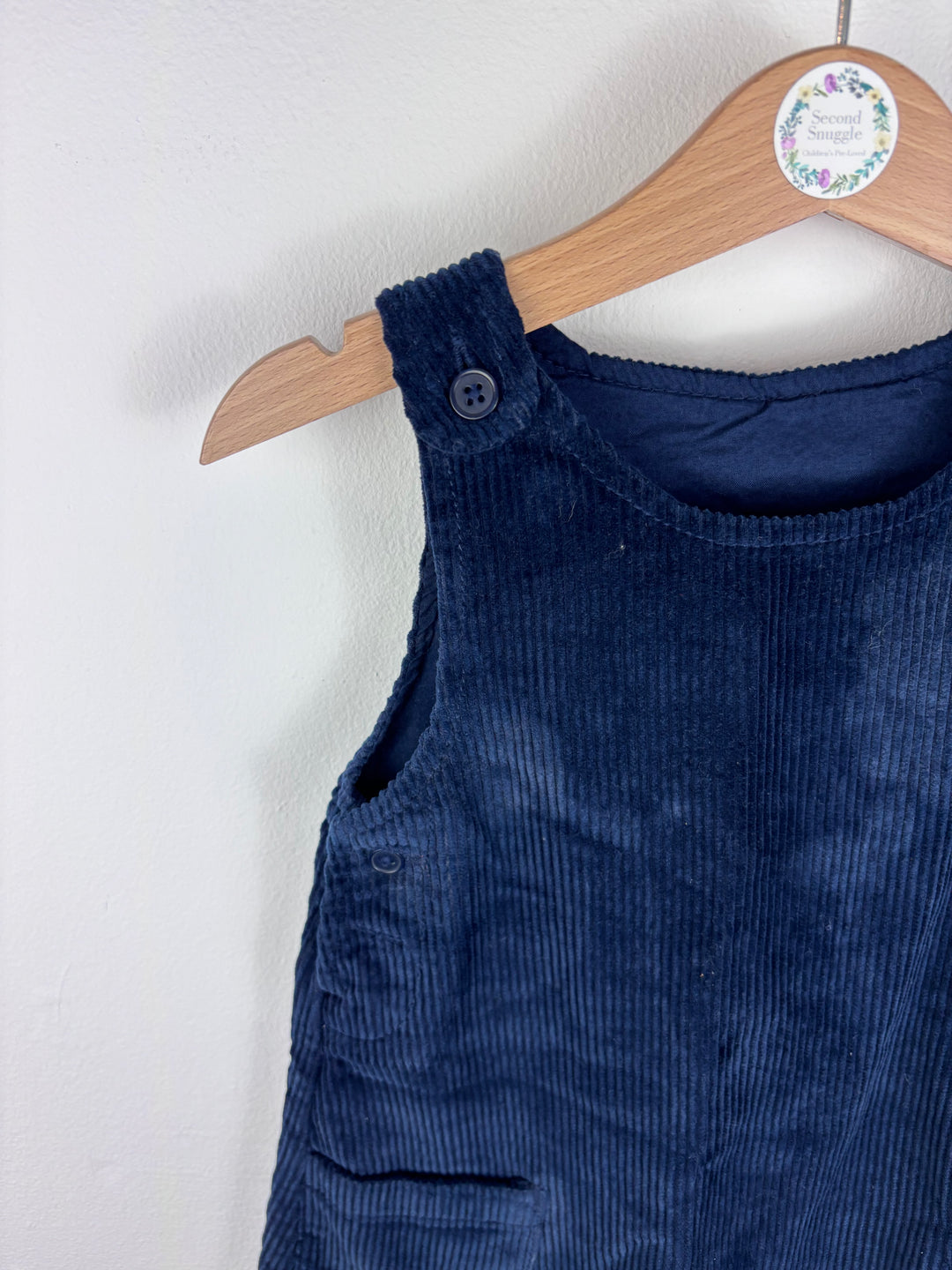 Next Navy Cord Dress 12-18 Months-Dresses-Second Snuggle Preloved
