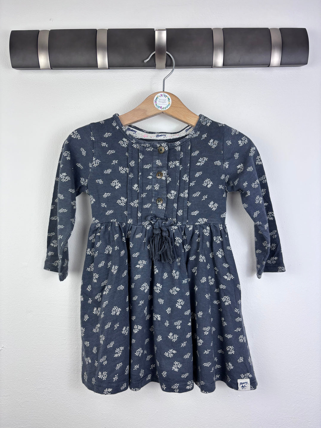 Mantaray Navy Dress 12-18 Months-Dresses-Second Snuggle Preloved