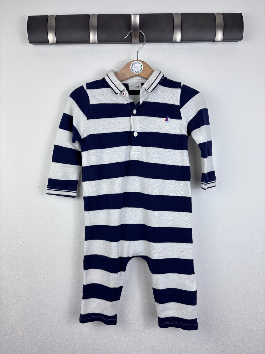 Next Striped Romper 6-9 Months-Rompers-Second Snuggle Preloved