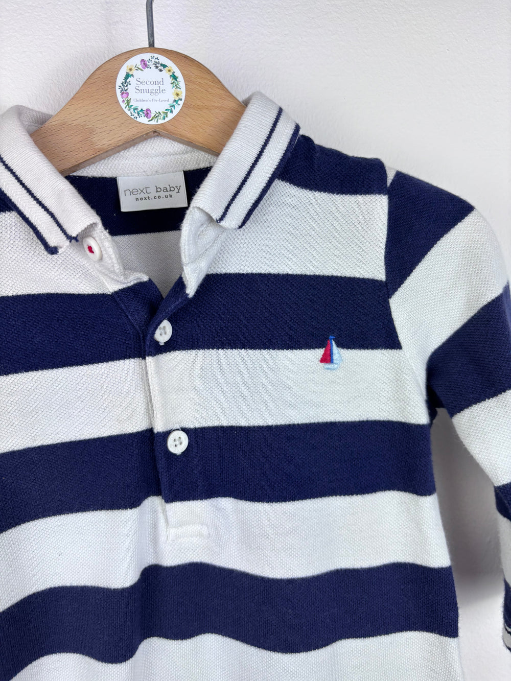 Next Striped Romper 6-9 Months-Rompers-Second Snuggle Preloved