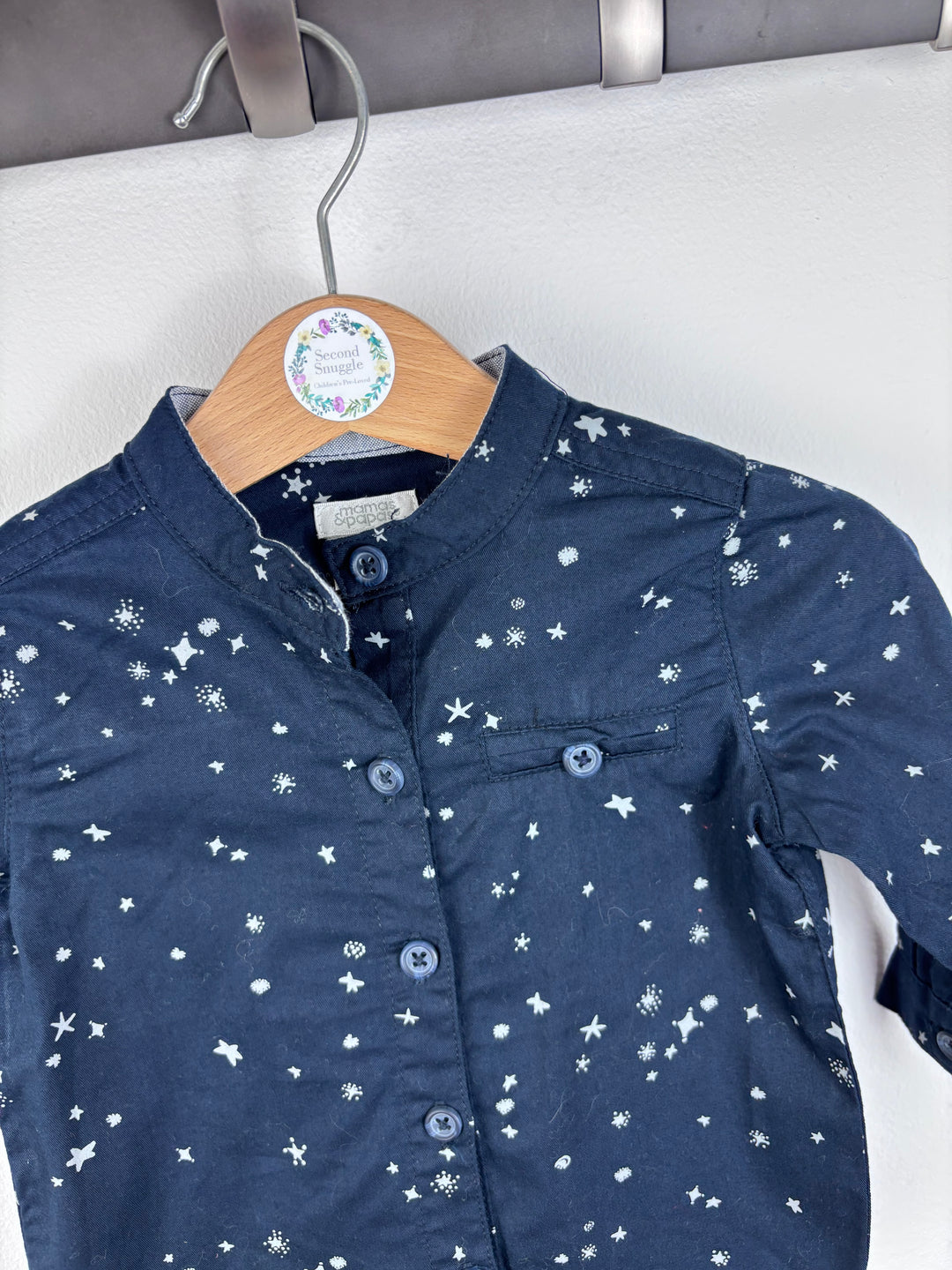 Mamas & Papas Star Shirt 6-9 Months-Shirts-Second Snuggle Preloved