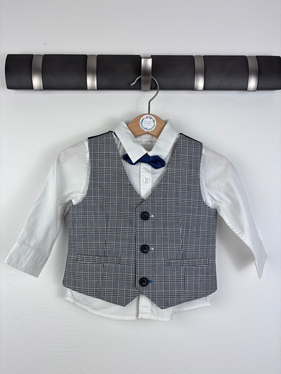 Next Shirt and Waistcoat Set 6-9 Months-Shirts-Second Snuggle Preloved