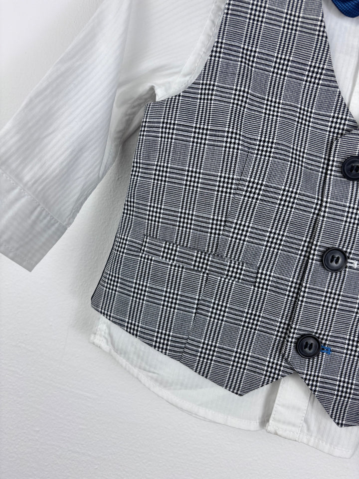 Next Shirt and Waistcoat Set 6-9 Months-Shirts-Second Snuggle Preloved