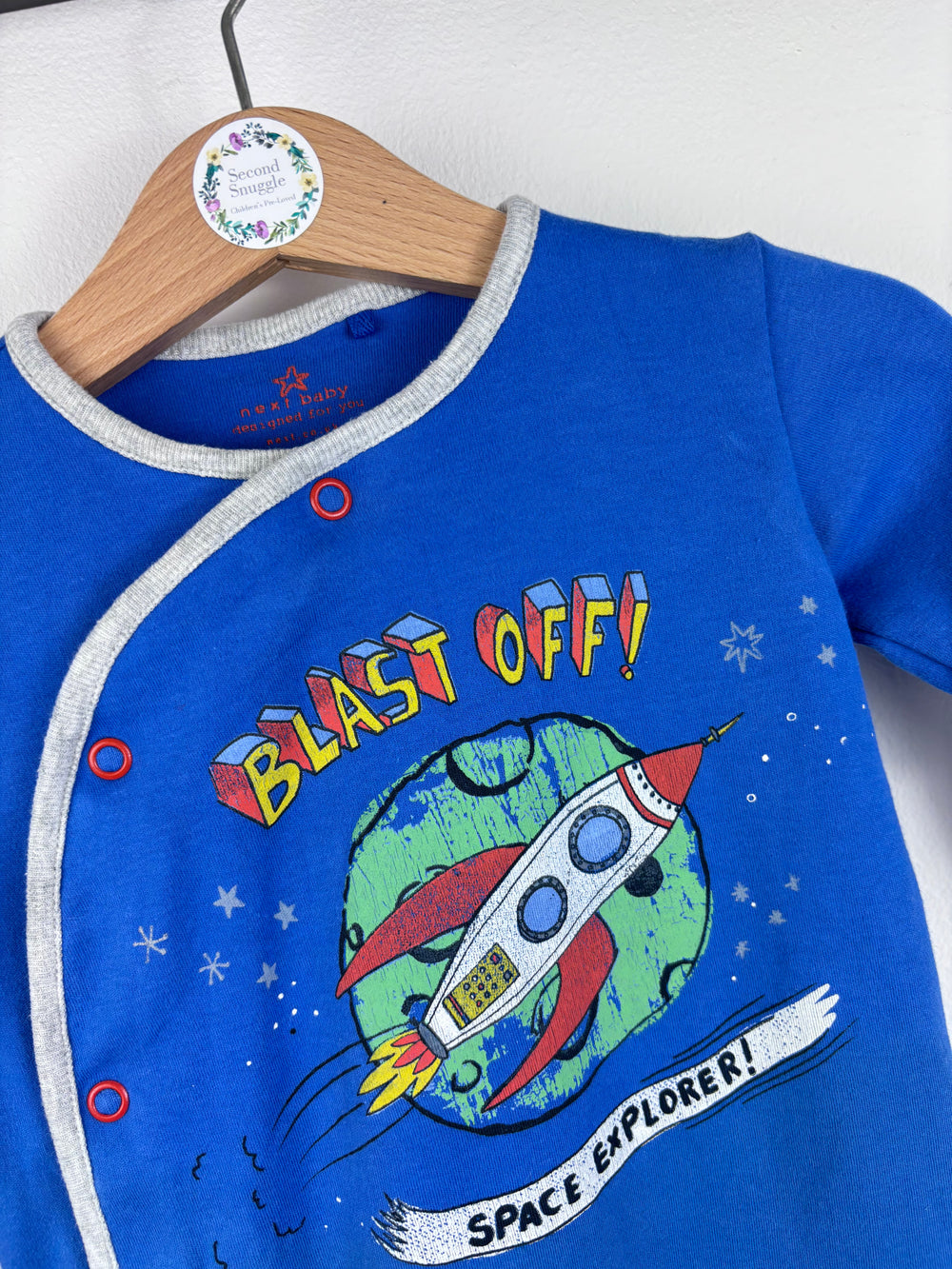 Next Space Sleepsuit 6-9 Months-Sleepsuits-Second Snuggle Preloved