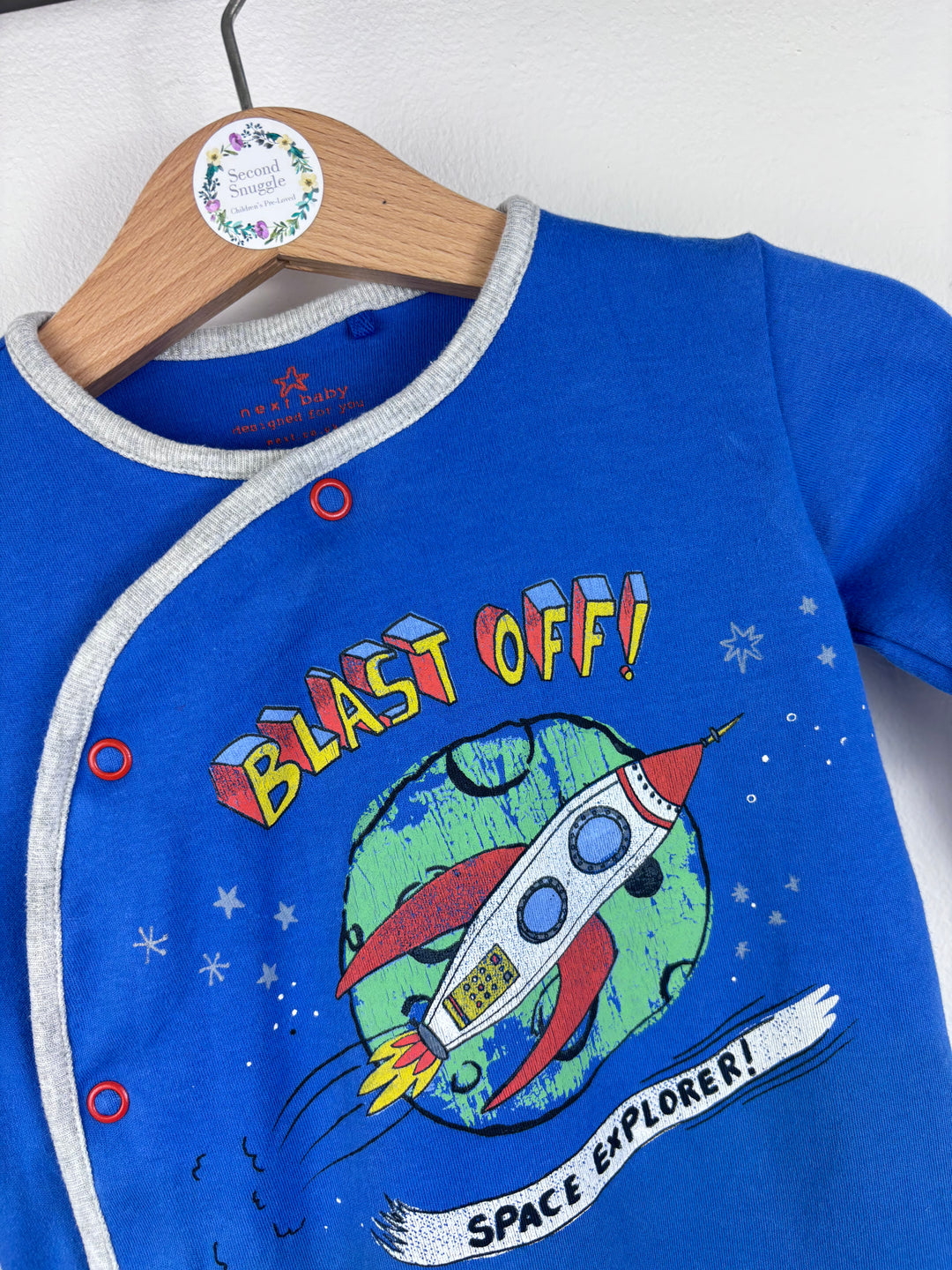 Next Space Sleepsuit 6-9 Months-Sleepsuits-Second Snuggle Preloved