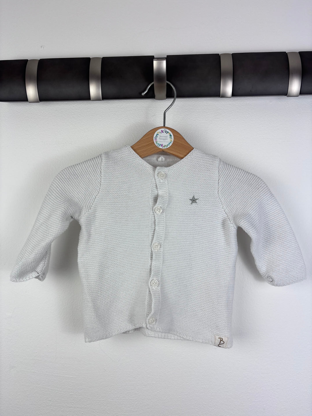 George White Cardigan 0-3 Months-Cardigans-Second Snuggle Preloved