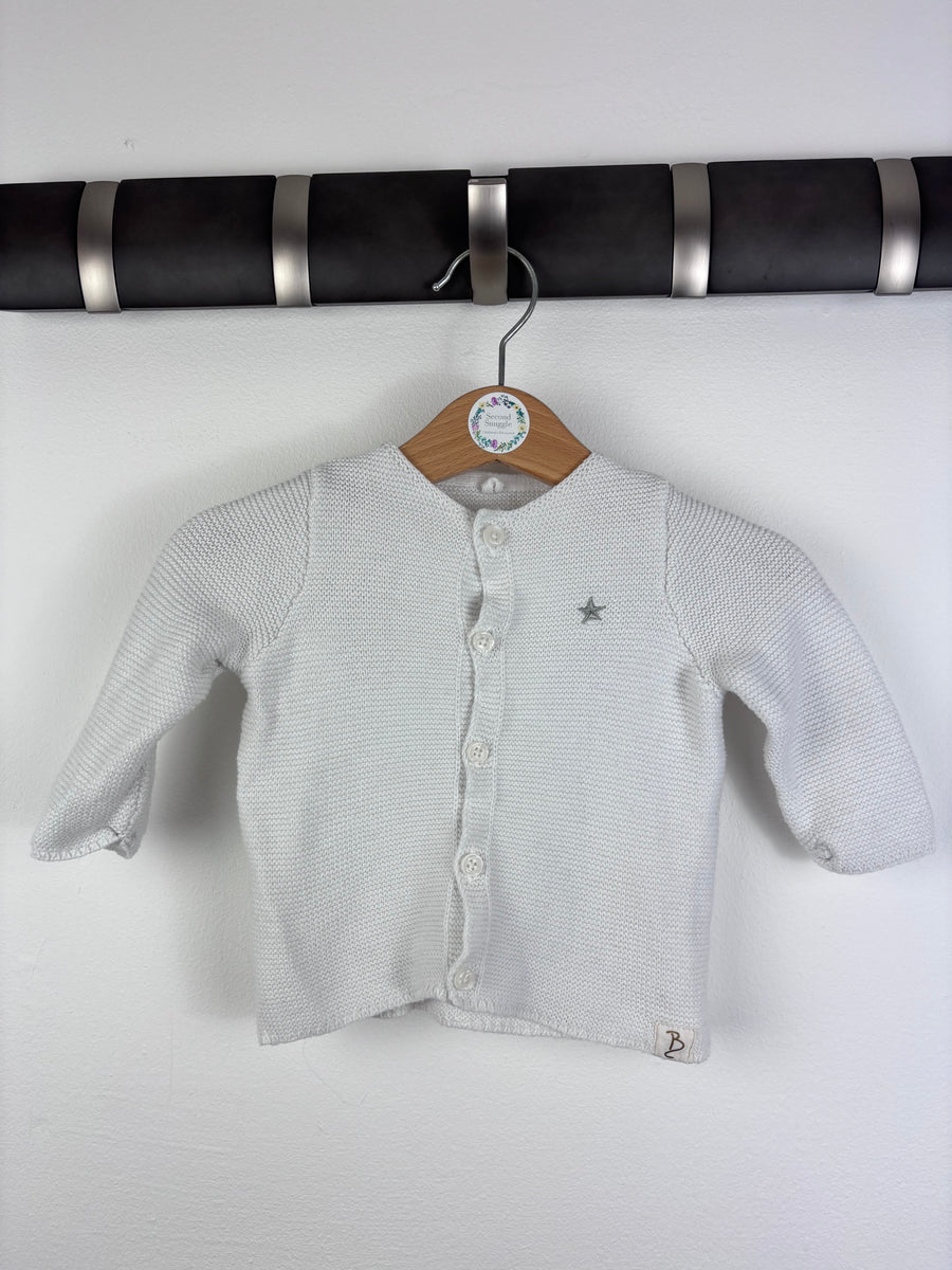 George White Cardigan 0-3 Months-Cardigans-Second Snuggle Preloved