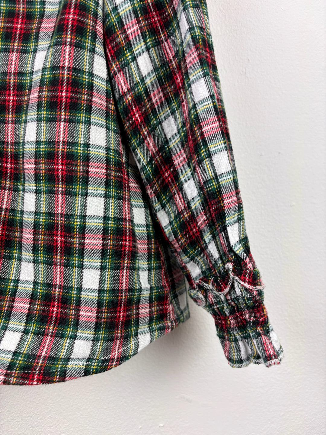 River Island Tartan Check Ruffle Blouse 4-5 Years-Tops-Second Snuggle Preloved