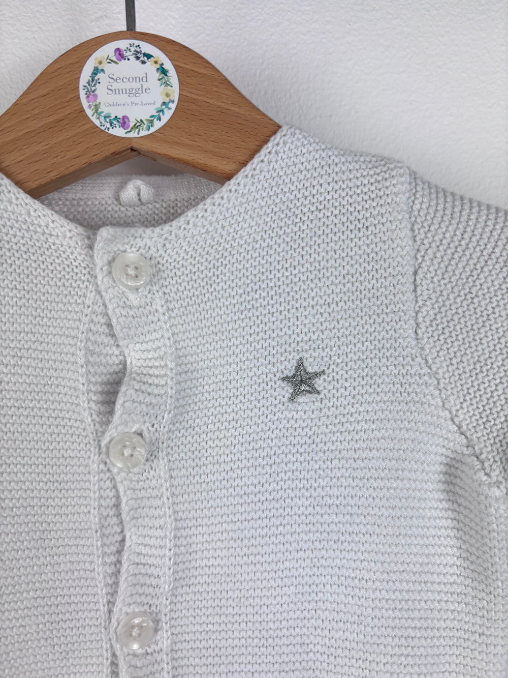 George White Cardigan 0-3 Months-Cardigans-Second Snuggle Preloved