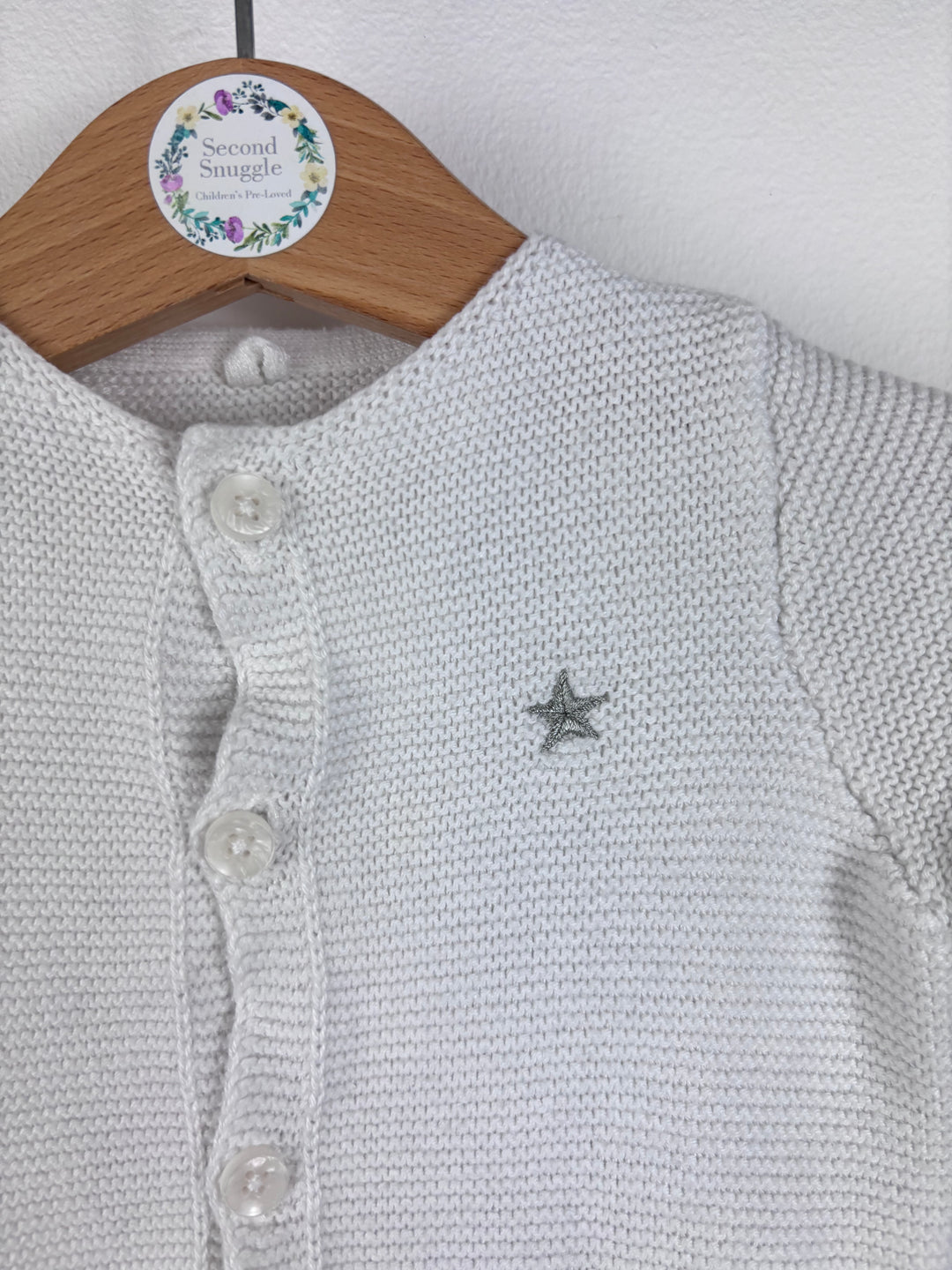 George White Cardigan 0-3 Months-Cardigans-Second Snuggle Preloved