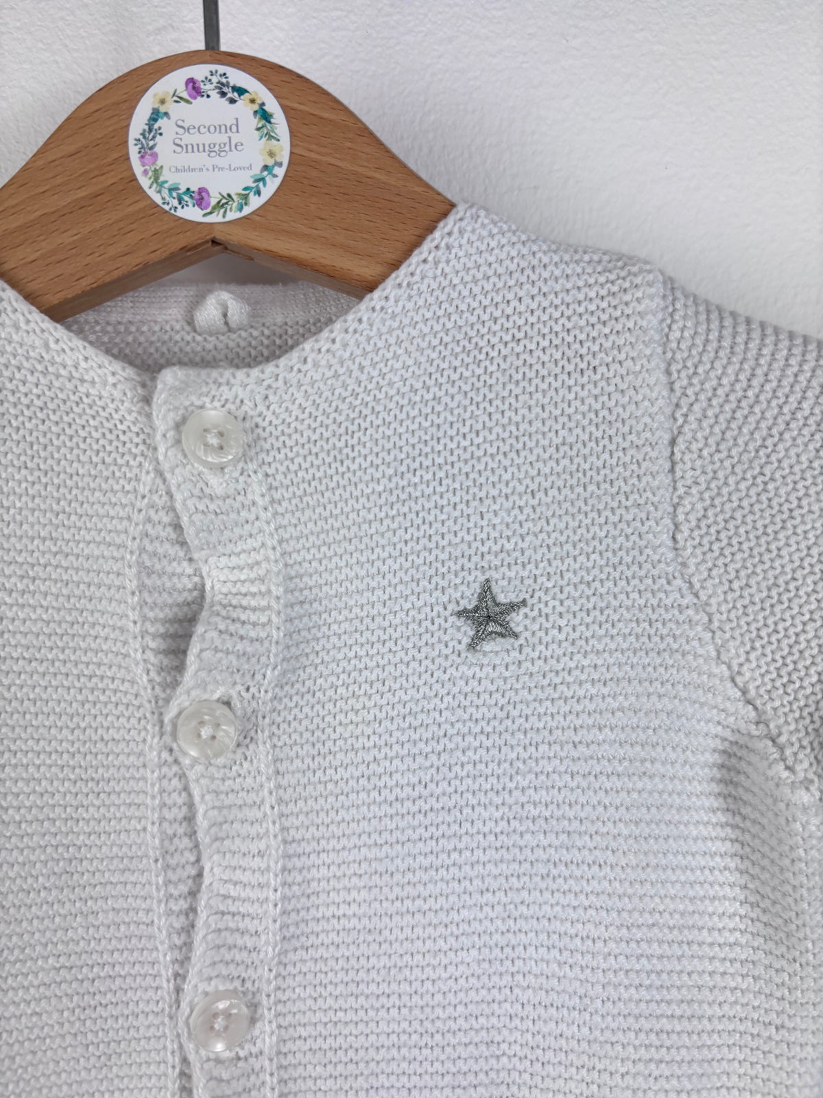 George White Cardigan 0-3 Months-Cardigans-Second Snuggle Preloved