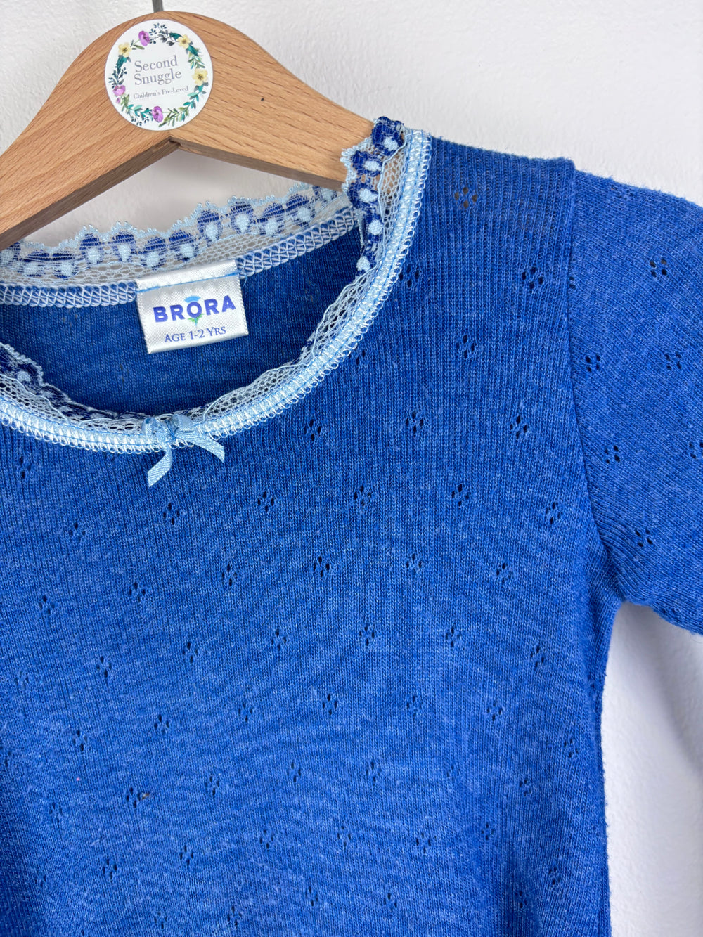 Brora Blue Top 1-2 Years-Tops-Second Snuggle Preloved